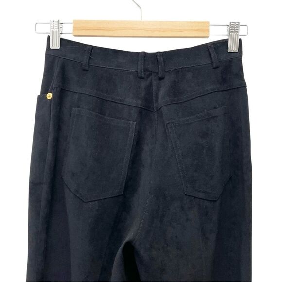 Vintage St. John Sport Pants Black Straight Leg Microfiber Trousers Size 4 - Picture 4 of 11